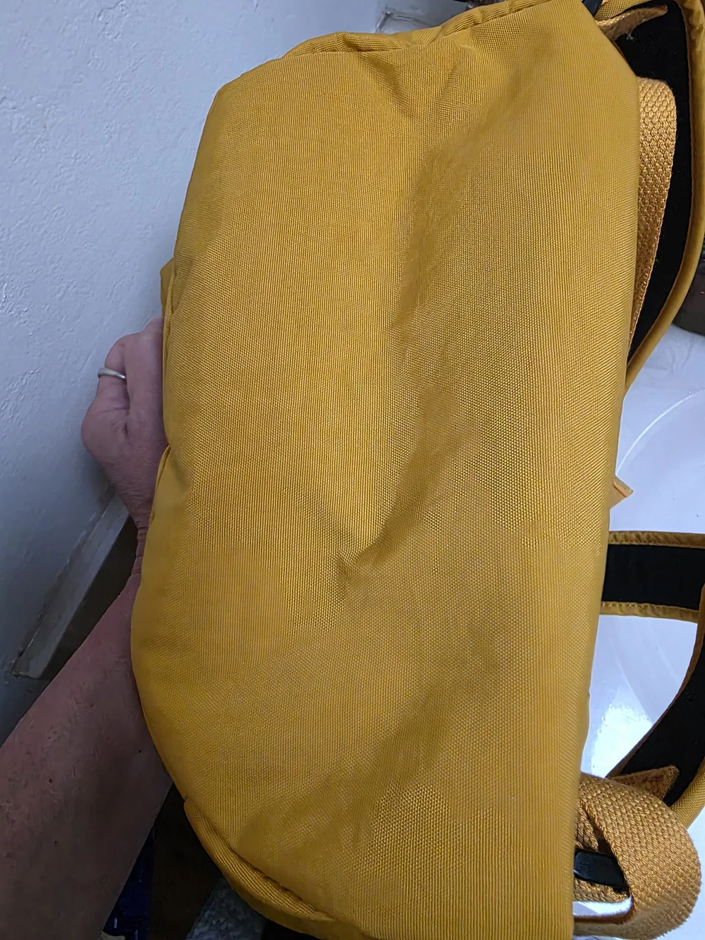 Kipling Bright Seoul XI Yellow Backpack with Myrtle Monkey Charm NWT